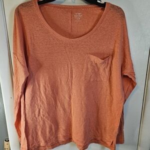 Old Navy Women's Size Large Long Sleeve Boyfriend Tee Oversized